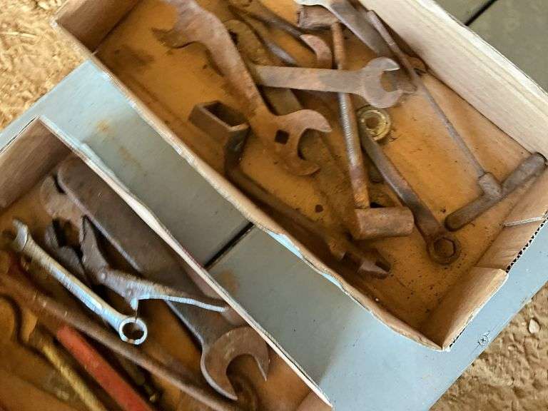 3 flats of vintage wrenches