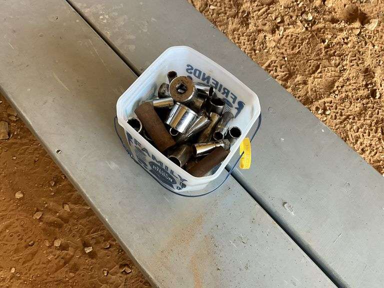 Pail of 1/2 in drive sockets