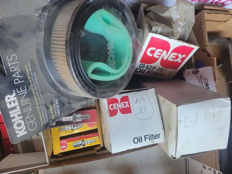 Filters, oil filters, spark plugs