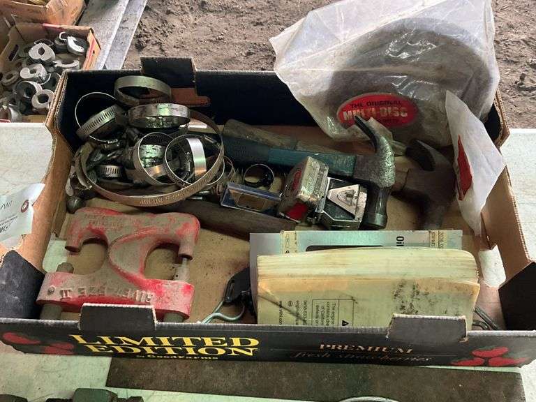 Sickle Repair Tools, Galvanized Fencing Wire, Hammers, Hose Clamps