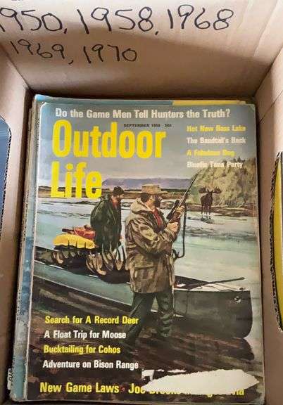 1950,1958,1968, 1969,1970 Outdoor Life Magazine