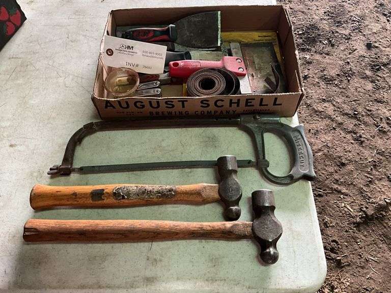 Ball Peen Hammers, Scrapers, Hand Saw, Wire Brushes