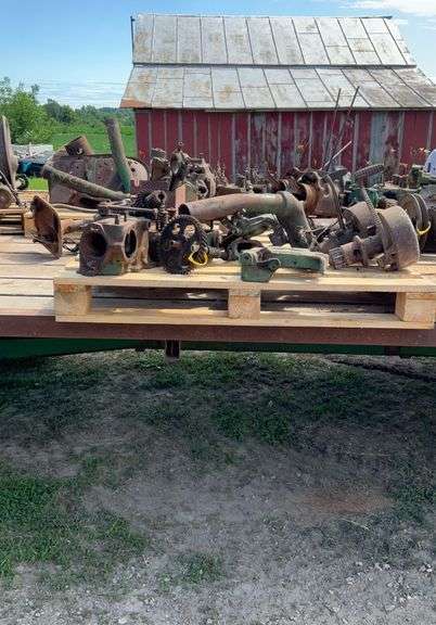 John Deere B parts:  brakes, head, governor case, camshaft, flat dash, rods