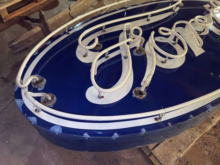 70” x 36” Porcelain Ford Neon Dealership Sign, Complete, Non-Working as it 