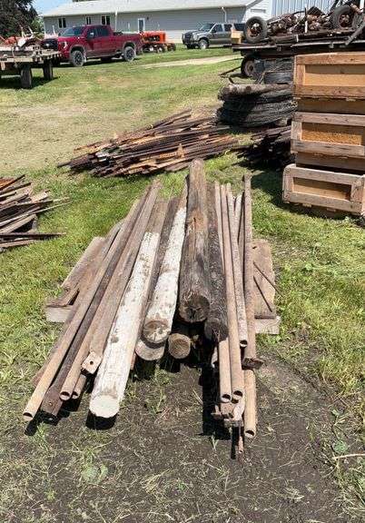 Pallet of Wood post and Framing Braces