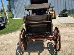 Smith MFG Co. Horse-drawn Wooden Wheel Box Wagon