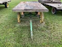 12ft x 6ft Hay rack on steel wheel running gear