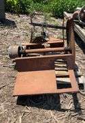 Large pulley driven buzz saw, 30" blade w/mounts & table