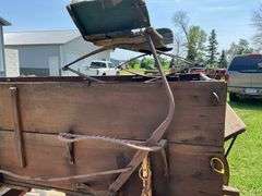 Smith MFG Co. Horse-drawn Wooden Wheel Box Wagon
