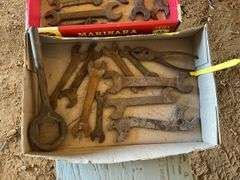 2 flats of vintage wrenches