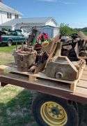 John Deere H block, crank, shift tower, fan shaft, governor, pulley, misc.