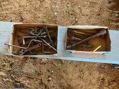 2 flats of vintage wrenches and pliers