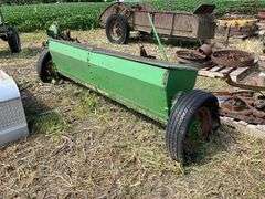 JD drop spreader, 8ft pull type