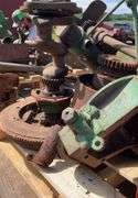 John Deere H block, crank, shift tower, fan shaft, governor, pulley, misc.