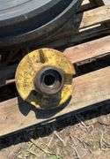 (2) John Deere A front wheel hubs, weighted