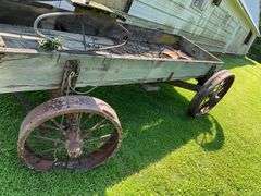 Steel Wheeled Wagon With Buck Seat