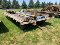 20ft x 8 1/2ft hay rack on JD running gear