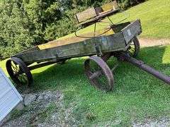 Steel Wheeled Wagon With Buck Seat