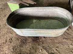 Galvanized Wash Tubs, Wooden Step, Vintage Hand Saws