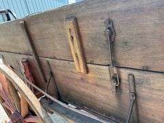 Smith MFG Co. Horse-drawn Wooden Wheel Box Wagon