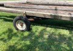 16 ft Running gear, with 3 35’ poles, 2 6x6 24’6” long, plus 5 miscellaneou