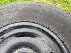 5 Bolt 15" rim with tire, 4 Bolt 15"  rim with tire