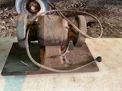 Vintage Bench Grinder with Wire Wheel and Stone