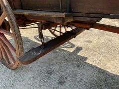 Smith MFG Co. Horse-drawn Wooden Wheel Box Wagon