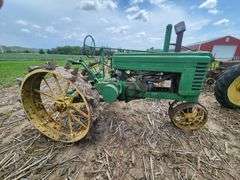 1942 John Deere A Tractor, NF, on Steel, Flat Spokes, Free; runs/drives; on