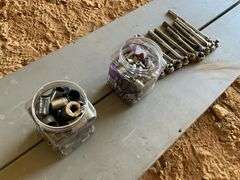 Box of 3/8 and 1/2, ratchets and sockets