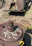Pallet of John Deere H rear axles, w/tire & rim & small front wheel rim, JD