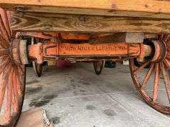 Smith MFG Co. Horse-drawn Wooden Wheel Box Wagon