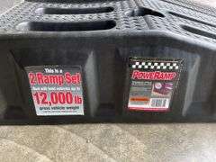 Set of PowerRamp 12,000 lbs capacity car ramps