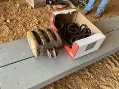 Large 3 groove pulley and rope