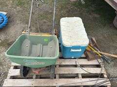 Scott's Seed/Fertilizer Spreader, Crouqet Set, Cooler, Ice Scoops