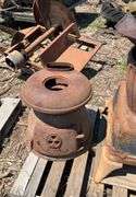 Old cast iron pot belly stove, from US Army Cannon heater #20