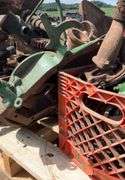 John Deere H block, crank, shift tower, fan shaft, governor, pulley, misc.