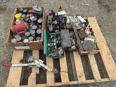 Pallet of Assorted Hardware, Shop Supplies, Come A Long