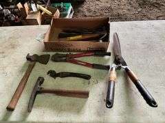 Bolt Cutters, Hammers, Prybar, Hedge Trimmer