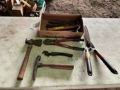 Bolt Cutters, Hammers, Prybar, Hedge Trimmer