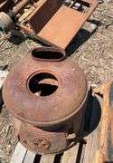 Old cast iron pot belly stove, from US Army Cannon heater #20