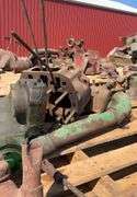 John Deere A block, head, pistons; block is cracked, good studs, seat and f