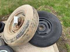 5 Bolt 15" rim with tire, 4 Bolt 15"  rim with tire