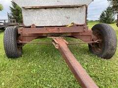 Walsh metal flare box on running gear w/ firewood