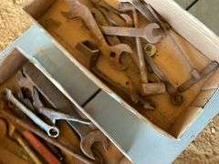 3 flats of vintage wrenches