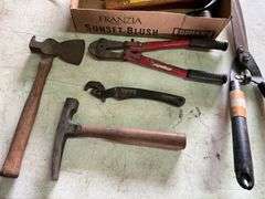 Bolt Cutters, Hammers, Prybar, Hedge Trimmer