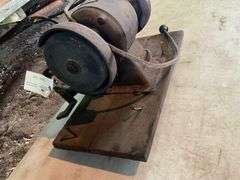 Vintage Bench Grinder with Wire Wheel and Stone