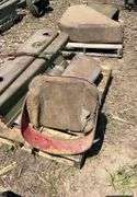 JD hood, fuel tank, muffler off John Deere H