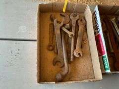 3 flats of vintage wrenches