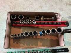 Assorted Sockets (1/2” and 1/4” Drive, 1/2” Ratchet)